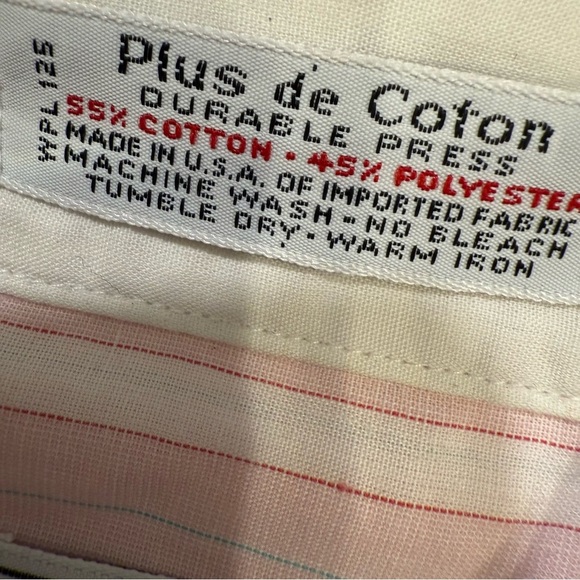 Christian Dior Men’s Button Down Shirt Pink & White Stripe Logo Sz 15 1/2 NEW - Picture 4 of 11
